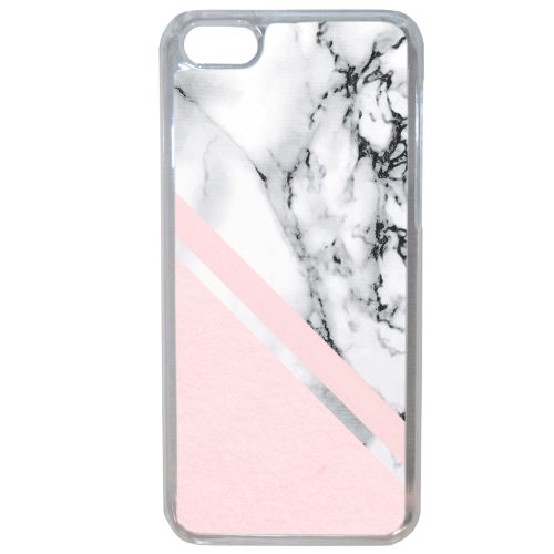 Coque Rigide Pour Apple Iphone 8 Plus Motif Graphique Marbre Blanc Et Rose
