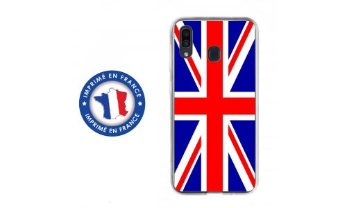 Coque souple pour Samsung Galaxy A20 avec impression Motifs Union Jack