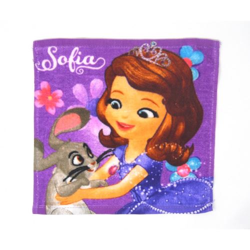 1 serviette Disney, Princesse Sofia essuie main 30x30cm coton ecole