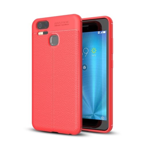 Asus Zenfone 3 Zoom (ZE553KL) Coque Protection TPU Rouge Texture Litchi ALS46482