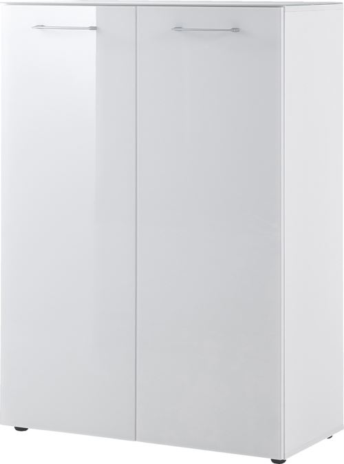 Meuble à chaussures coloris Blanc - Dim : 88 x 120 x 40 cm - PEGANE -