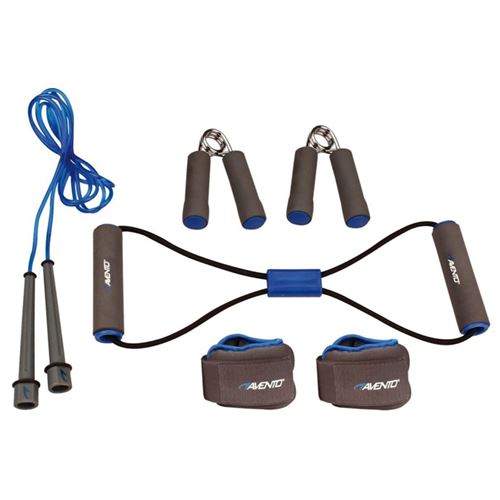 Kit de fitness gris/bleu cobalt/noir Avento 41VE