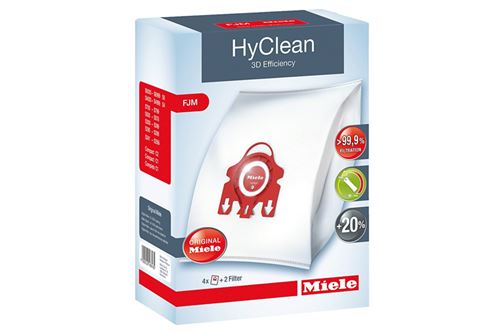 Miele-vacuum cleaner bags fjm hyclean 3d efficiency, white/red