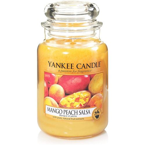 Yankee Candle bougie grande jarre, « Mangue et pêche »