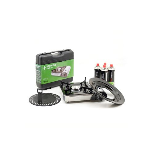Barbecue 2en1 réchaud gaz piezo + grille 2.2 KW Providus + 4 Barbecue 2en1 réchaud gaz piezo + grille 2.2 KW Providus + 4