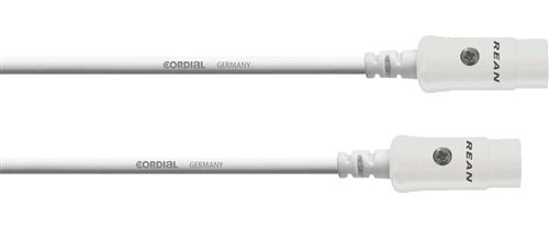 Cordial CFD6AA-SNOW - Câble MIDI 2x DIN 5 points 6 m blanc