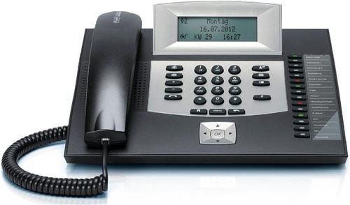 Auerswald COMfortel 1600 - Téléphone RNIS - noir - pour COMpact 3000 analog, 3000 ISDN, 3000 VoIP, 5010 VOIP, 5020 VOIP