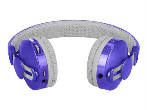 LilGadgets Untangled Pro - Koptelefoon met micro - op oor - Bluetooth - draadloos - ruisisolatie - paars
