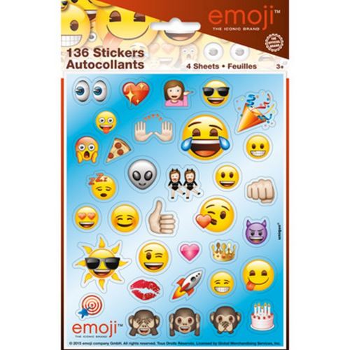 Feuilles Emoji autocollants [4] par paquet