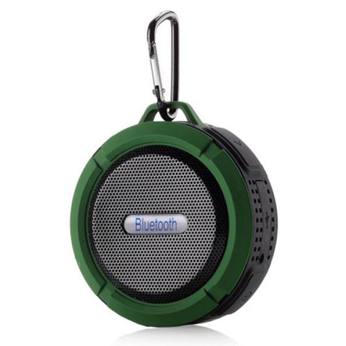 Haut-parleur stéréo portatif de douche de haut-parleur sans fil imperméable de Bluetooth avec l'aspiration Vert