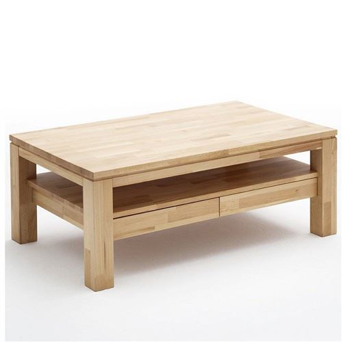 Table basse GORDES 115 x 70 cm en hêtre massif ciré et huilé