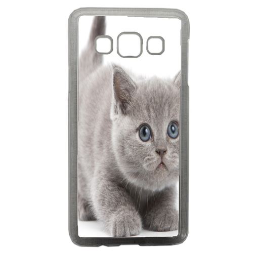 Coque Chaton Compatible Samsung Galaxy A3 Transparent