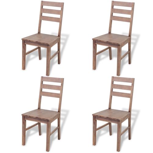 vidaXL Chaise de salle à manger 4 pcs Bois d'acacia 42 x 49 x 90 cm