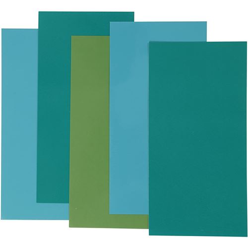 Efco feuille décorative bleu/vert 10 x 20 cm 5 pièces