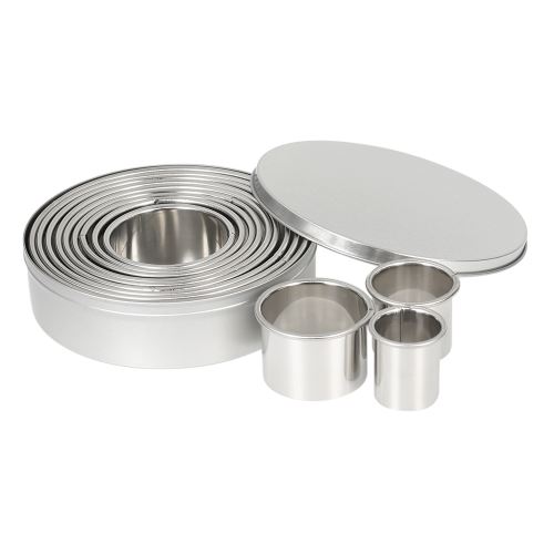 Galapara Emporte-Pièces Acier Inoxydable Emporte-pièces Rond Pâtisserie pour Les Biscuits, Fondant, Les Pâtes à Sucre, Les Gâteaux-(12 Tailles Différentes)