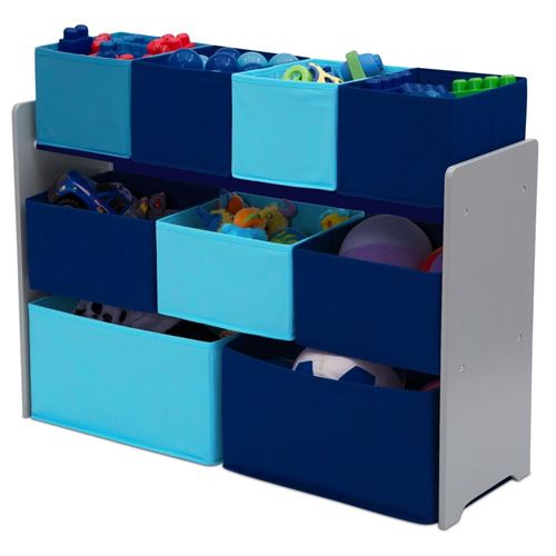 Delta Enfants TB83414GN XXL Armoire de rangement pour jouets en bois bleu