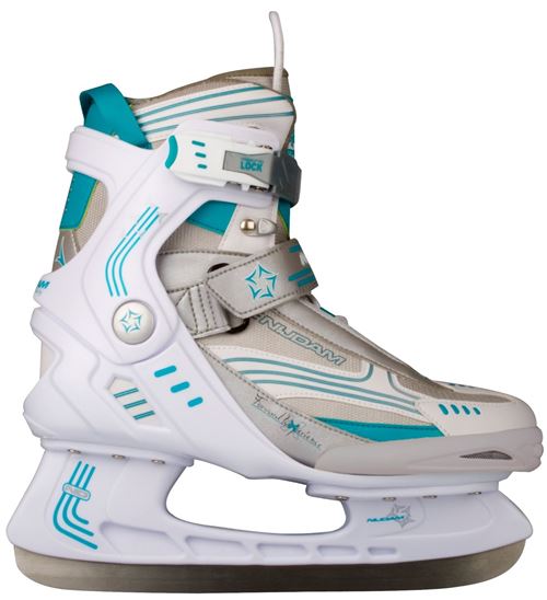 Nijdam PATINS DE HOCKEY SUR GLACE PATINS SEMI SOFTBOOT DAMES BLANC TAILLE 40