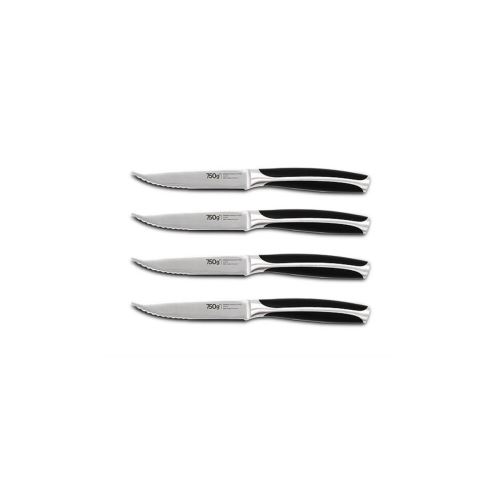 750 G Lot De 4 Couteaux A Steak City - 11 Cm - Pleine Soie - Lames Semi-dentees
