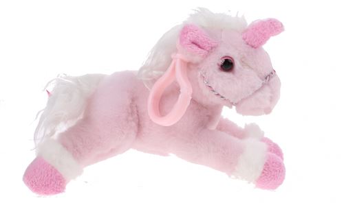 Kamparo porte-clés licorne unicorne à clipser rose 18 cm