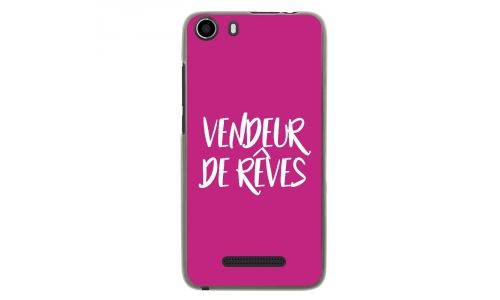 Coque souple pour Wiko Lenny 2 avec impression Motifs vendeur de rêves fushia