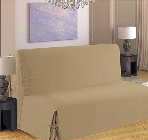 Homemaison HM69516-50 Clic Clac Housse de Canapé à Nouette Polyester Sable 37 x 26 cm
