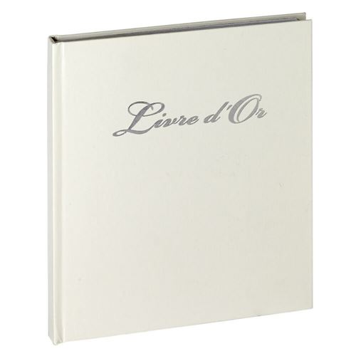 Livre d'or Boston argent 80 pages blanches CEANOTHE Argent 80 pages - Marque française