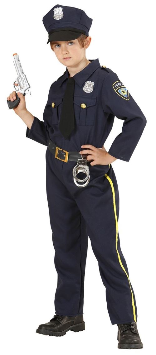 Widmann 76556 – Costume de policier pour enfant : chemise, cravate, pantalon et casquette
