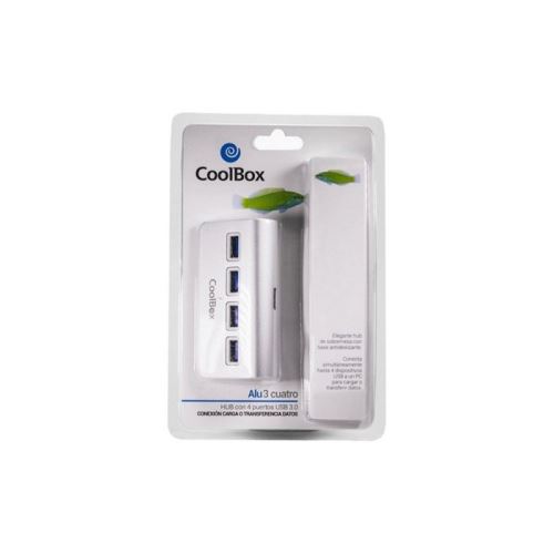Hub USB CoolBox COO-HU4ALU3 Aluminium (4 ports)