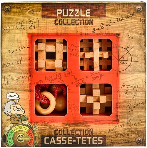 Eureka 3D Puzzle jeu d'énigmes Extreme Wooden4 pièces rouge