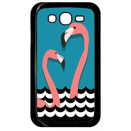 Coque My-Kase pour Galaxy Grand Neo - flamant roses - Noir
