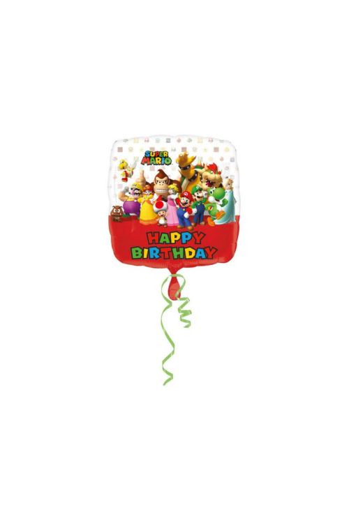 Ballon Aluminium Happy Birthday 43 Cm Super Mario™ - Multicolores - 43 cm