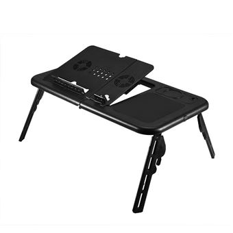 Table de lit / canapé réglable pour ordinateur portable - Support pour  ordinateur portable - Ajustable - Noir