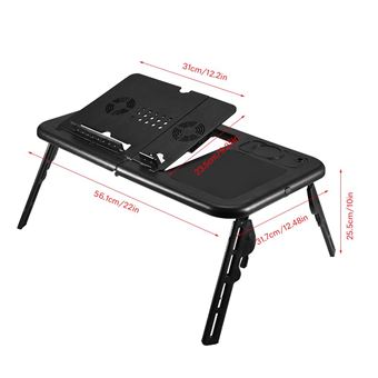 30€04 sur Support de Bureau de Table de Lit Pliant portable Réglable pour  Ordinateur Portable PC (Noir) - Accessoire réseau - Achat & prix