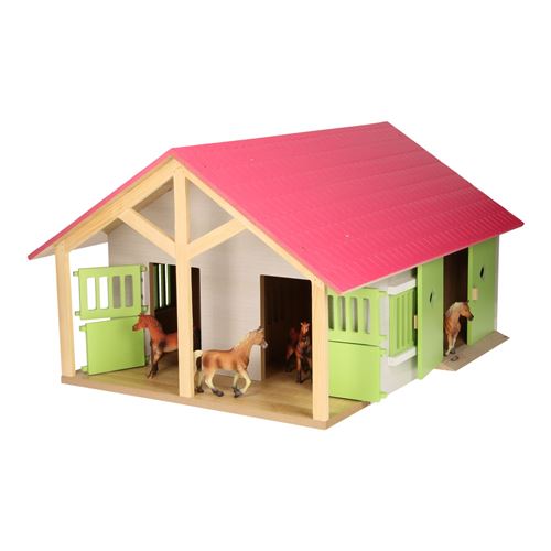 Horse stable Pink with 2 boxes and storage