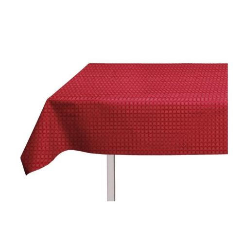 SOLEIL D'OCRE Nappe toile cirée rectangulaire Polka 140x240 cm rouge