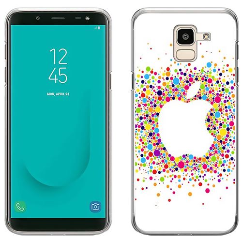 Coque pour Samsung Galaxy J6 -  Logo Apple Multicolore