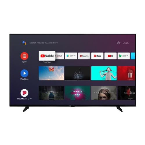Continental Edison CEQLED50SA22B3 - 50 diagonale klasse led-achtergrondverlichting lcd-tv - Smart TV - Android TV - 4K UHD (2160p) 3840 x 2160 - HDR - zwart