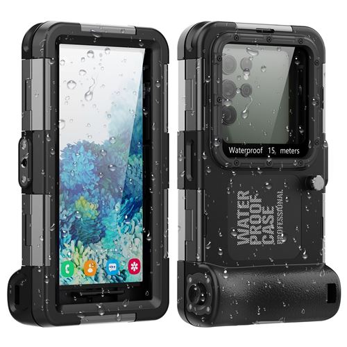 Coque FLOODKING pour Sony Xperia 5 IV ,Plongée PRO-R Étanche 15m/1h,Volume à Droite,Noir