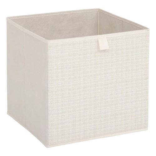 Non Communiqué Beige Five Simply Smart - Boîte De Rangement Imprimé "Tweed" 31X31cm