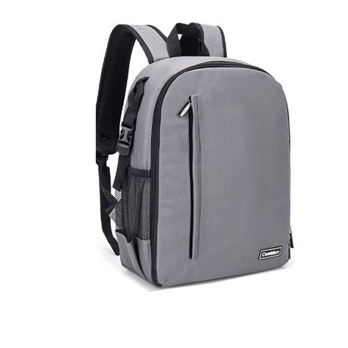 Sac à dos pour appareil photo Cwatcun, modèle CW + D6, petit format, imperméable, pour appareils photo reflex numériques (SLR), couleur grise, dimensions 25 x 14 x 28 cm