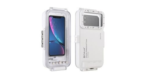 Coque de plongée étanche 45m pour téléphone photo et vidéo sous-marine, pour galaxy/ huawei - blanc