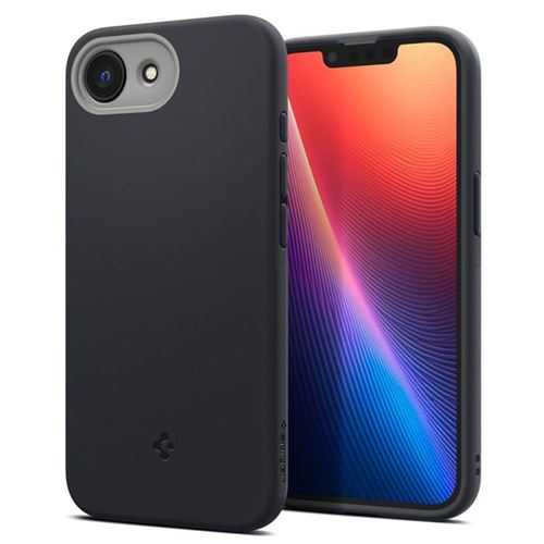 Spigen Nano Pop MagFit - Coque de protection pour téléphone portable - compatibilité avec MagSafe - silicone - sésame noir - pour Apple iPhone 16e