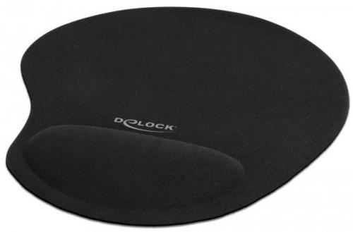 Delock 12040 Mauspad mit Handballenauflage Schwarz