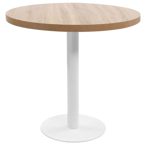 vidaXL Table de bistro Marron clair 80 cm MDF