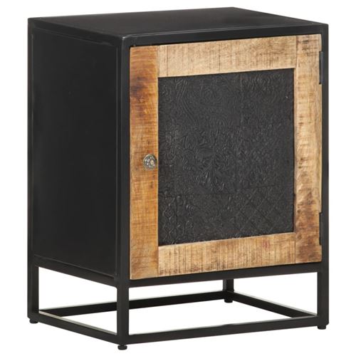 Vidaxl Table De Chevet Bois De Manguier Brut - Image 2