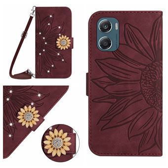Coque Odeydo Pour IPhone 11 - Design Totem Tournesol Rouge, Cuir, Avec Portefeuille Cartes, Neuf