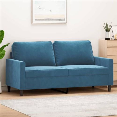 Non Communiqué Bleu Vidaxl Canapé À 2 Places 140 Cm Velours