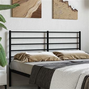 Tête de lit métal noir 160 cm - 1