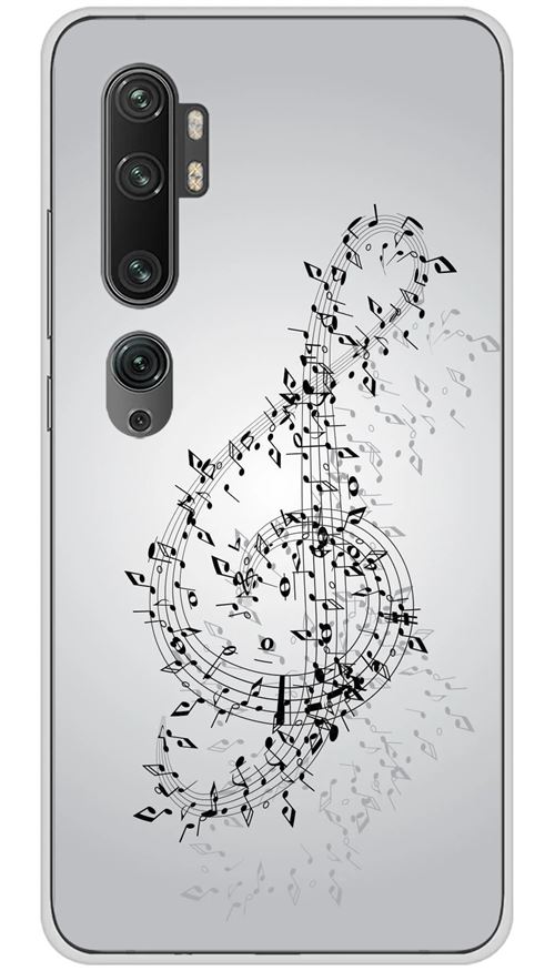 Coque en silicone imprimée compatible Xiaomi Mi Note 10 Mi Note 10 Pro Valse des notes