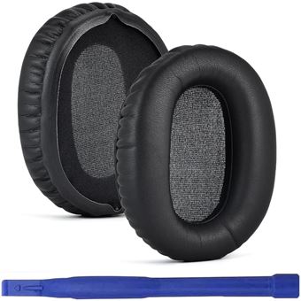 Coussinets De Rechange Pour Casque Sony WH-1000XM3 - Tissu Coton Noir, Confort Amélioré